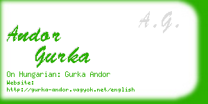 andor gurka business card